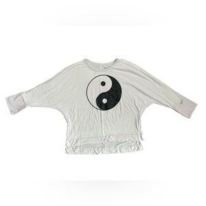 NWOT‎ Chaser Ying Yang Burnout Long Sleeve Tee